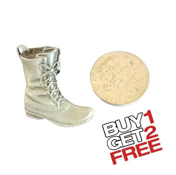 Vintage‎ Pewter L.L. Bean Boot Pin Brooch - Picture 1 of 6